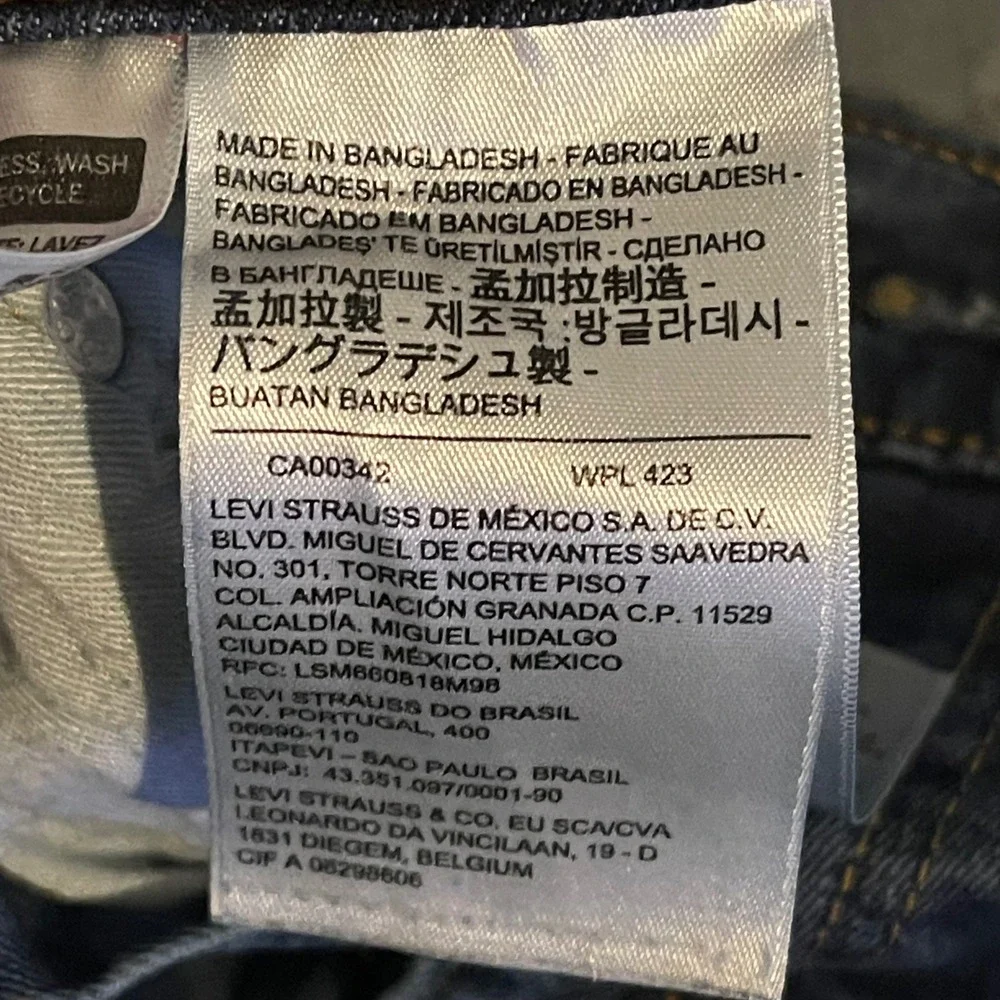 Vintage Levis 511 Slim Fit Jeans‎ Mens 29x30 Blue Dark Wash Denim Pants Stretch